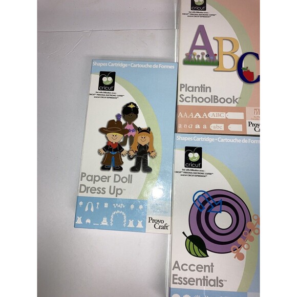 Lot 7 Cricut Cartridges w/Manual & Keyboard Complete in Boxes - Picture 4 of 5